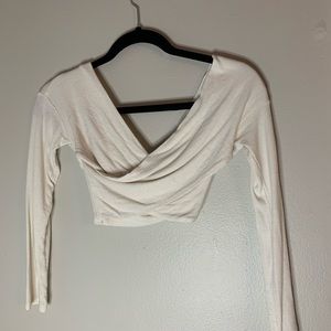 Crisscross Off the Shoulder cropped top